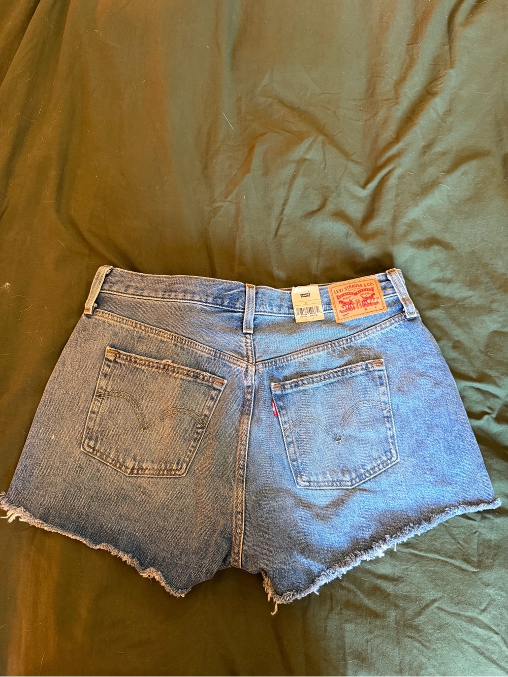 Levi's 501 Light Blue Denim Cutoff Shorts